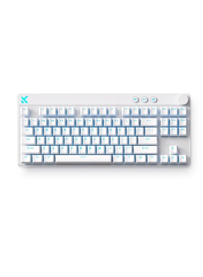 MCHOSE Mix 87 Hall Effect Gaming Keyboard – Mount Tai Magnetic Switch GT, Hot-Swappable, RGB, PBT Keycaps, 8KHz Polling, White | MC-Mix87-7 - Image 2